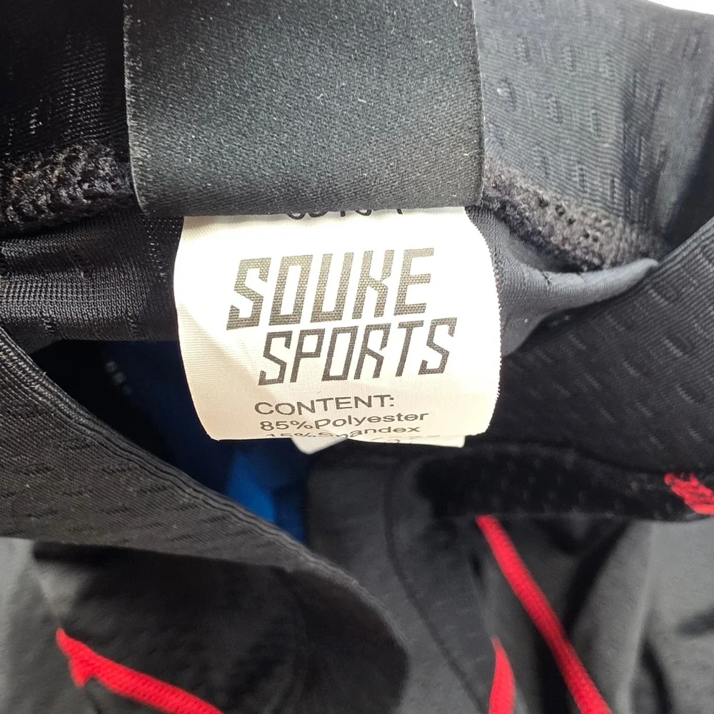 Souke Sports Mens Cycling Underwear Shorts 4D Padded Bike Liner Black Red XXL O4